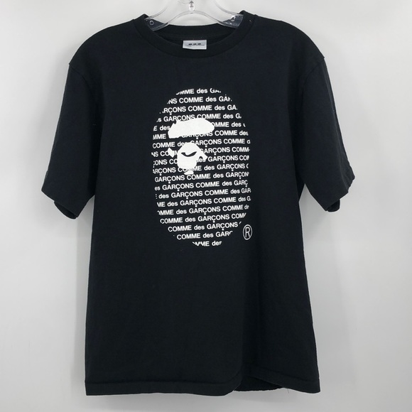 Bape X Comme Des Garçon Osaka Graphic Tee Black Men’s Size Medium - Picture 1 of 11